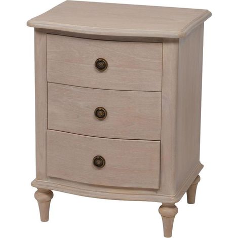 Amadeus - Table de chevet 3 tiroirs en bois L50 cm Carrousel (1/4)