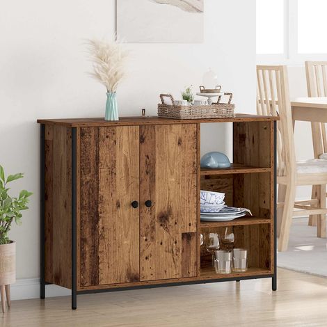 vidaXL Credenza Legno vecchio 100 x 33 x 75 cm Legno multistrato