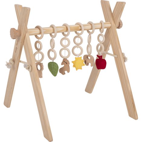 Supporto per ginnastica per neonati KiddyMoon BT-001 Natural UNI Giocattolo educativo
