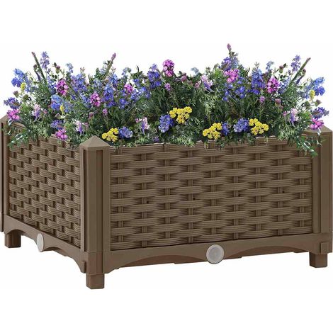 vidaXL Fioriera Rialzata 40x40x23 cm in Polipropilene