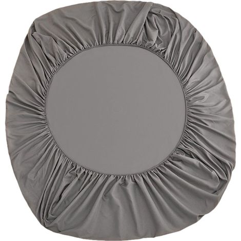 Housse De Matelas - Élastique Et Anti-dérapante - Pour Matelas Jusqu'à 30 cm D'épaisseur - Gris - 138 x 190 x 30 cm - 1 Pièce (1/5)