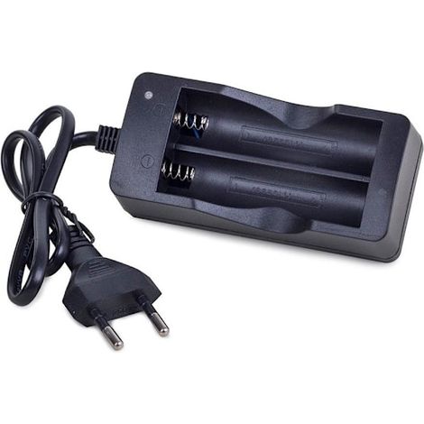 HOXILEELEO - Chargeur pour 2 batteries 18650 (noir) (1/3)