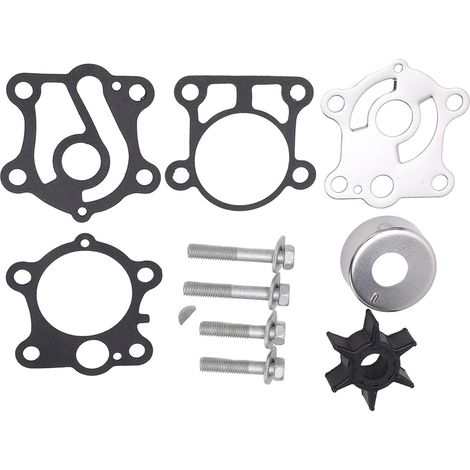 Kit de réparation de turbine de pompe à eau 11 pièces 6J8 W0078 A2 pour moteur hors-bord 2 temps 25 CV 30 CV (1/5)