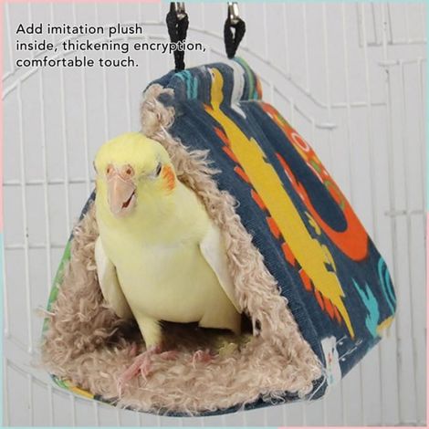 Maison Nid D Oiseau - Coton Lin Teddy Plush Panneau Acrylique - Pour Perroquets Et Petits Animaux - 1 Pièce (1/5)