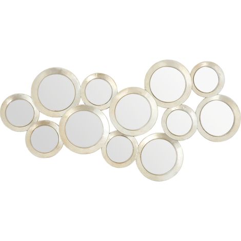 Premier Housewares Marcia Silver Finish Wall Mirror (1/4)
