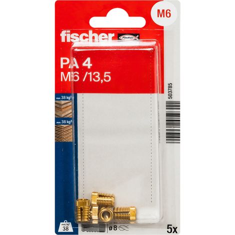 Fischer 503785 PA 4 M6/13,5 K NV Messingdübel 13 mm 1 Set (1/5)