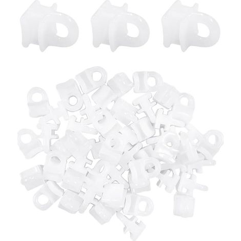50 pieces square curtain track rollers, universal hook rollers, curtain track roller supplies, small furniture accessories, suitable for curtains and car blinds (1/5)