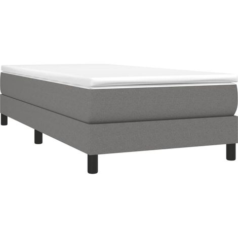 Struttura Letto a Rete a Molle Grigio Scuro 90x190 cm Tessuto vidaXL