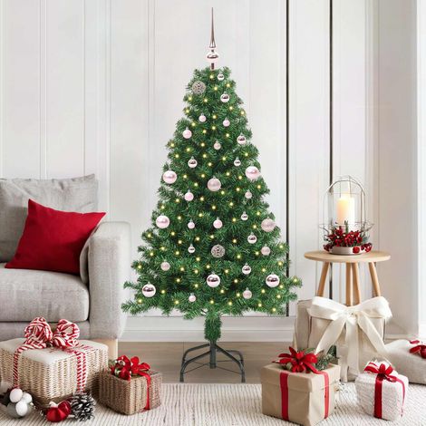 Árbol de Navidad artificial Verde 150 cm PVC y Acero y Plástico