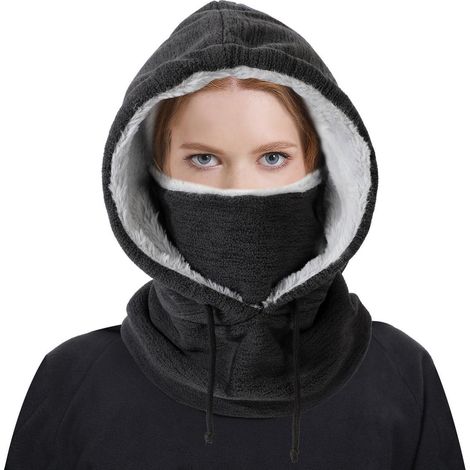 Cagoule polaire chaude pour homme et femme, masque facial coupe-vent pour moto, ski, hiver (1/5)