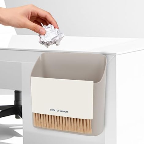 Scopa per pattumiera: pattumiera da appendere per lavanderie, uffici, scrivanie, cucine, armadi, porte, camere degli studenti, comodini (1/5)