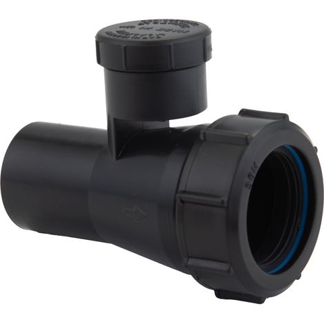 McAlpine 1 1/4" Anti Siphon Adaptor - Black (1/2)