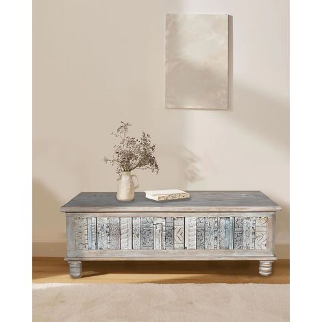 Viva - Coffre en bois massif sculpté 120 cm (1/5)