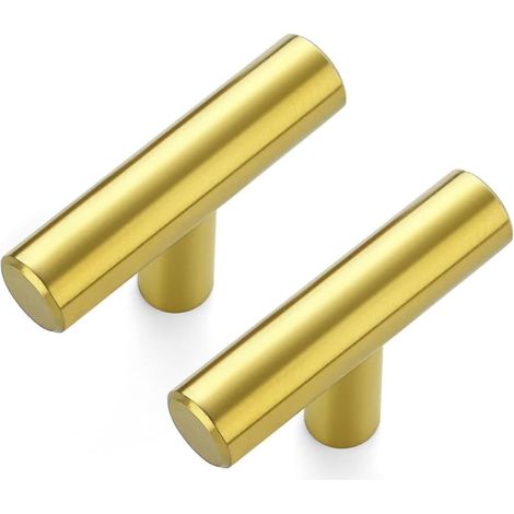 Lot de 5 poignées d'armoire, poignées de cuisine dorées de 2 pouces (environ 5,1 cm), poignée de tiroir à un trou pour coiffeuse (1/5)