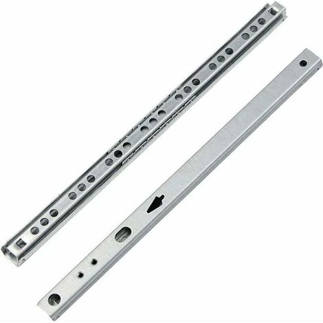 Drawer Slides 1 Pair Metal Ball Bearing Drawer Slides Ball Bearing Drawer Rails Drawer Slides Ball Bearing Slides for Furniture Drawers 2461710mm (1/5)