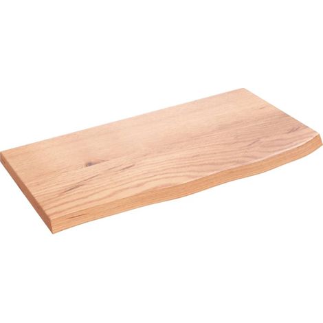 Mensola da Parete Ripiano Muro Marrone Chiaro 60x30x2 cm Massello Rovere Trattato (1/5)