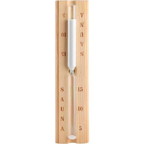 Sablier Mural - Bois Pin - 15 Minutes - Pour Sauna - Dimensions 30 x 6,5 x 3,5 Cm - 1 Pièce