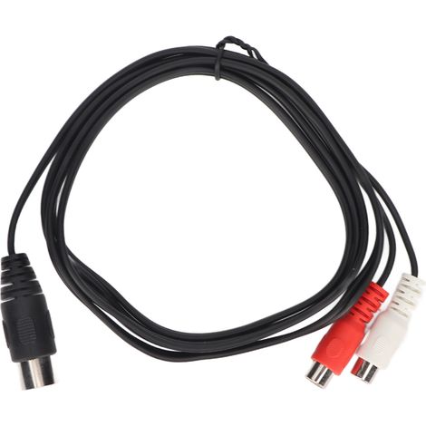 Câble Adaptateur 8 Pin Din Mâle vers 2 RCA Femelle pour Équipement Audio, 1.5m / 4.9ft (1/5)