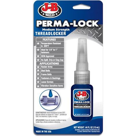 J-B Weld 24213UK Perma-lock Blue Medium Strength Threadlocker 13ml JBW24213UK