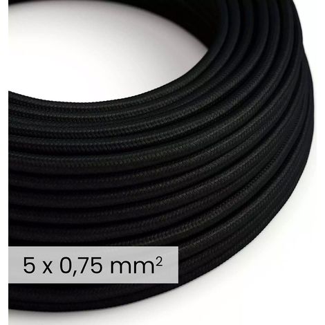 Creative-Cables The Original DALI Fabric Power Cable 5x0,75 mm² (1 m, noir RM04) (1/3)