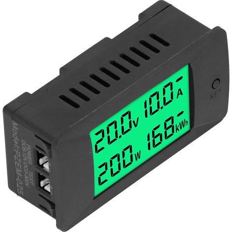 Compteur d'énergie à affichage numérique LCD, moniteur de tension, de courant et de consommation électrique, 5-12 V CC, PZEM-025 (1/5)