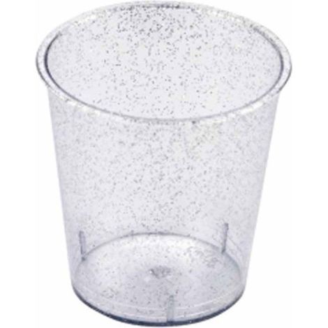 Lot de 40 Verrines en Plastique Réutilisable "Paillettes" 3cl Or