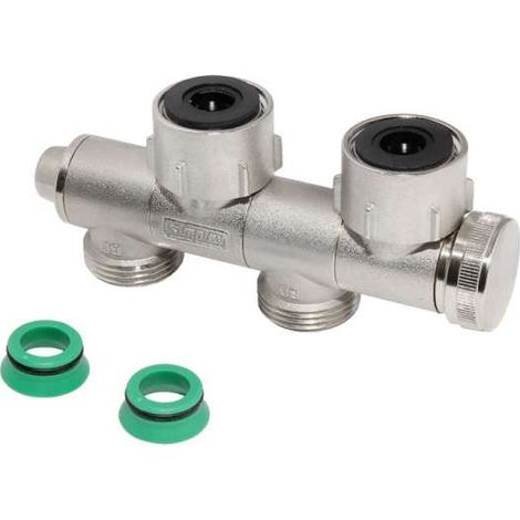 Simplex VARICON U2 Hahnblock Eck/Durchgang verdrehbar entleerbar mit Eurokonus 3/4 AG F10027 (1/3)