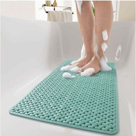 Tapis de baignoire antidérapant avec ventouses et trous de drainage, tapis de douche lavable en machine, tapis de bain antidérapant pour baignoire pour enfants (14\\ (1/5)