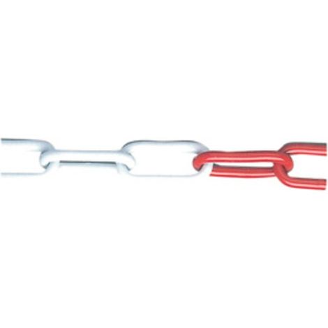 CATENA ACCIAIO BIANCO ROSSO D 5 MM DA 25 M