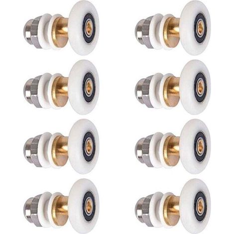 8 rulli per doccia da 25 mm, cuscinetti per porta doccia scorrevole per porta doccia (1/4)