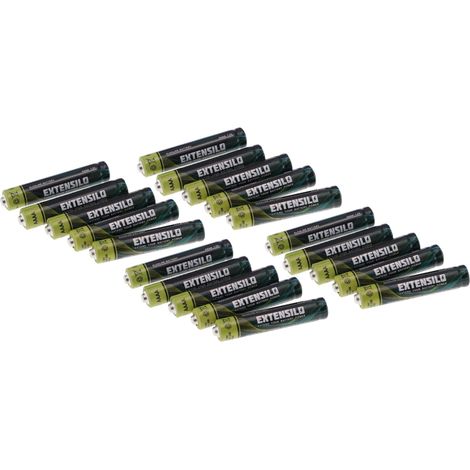 EXTENSILO 20x AAAA Rundzellenbatterien - Primärbatterien (550mAh, 1,5V, Alkaline)