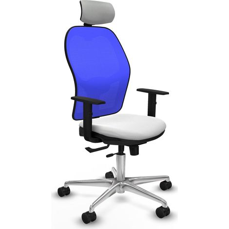 Sedia da ufficio piqueras y crespo Jorquera blu mesh confortevole (1/2)