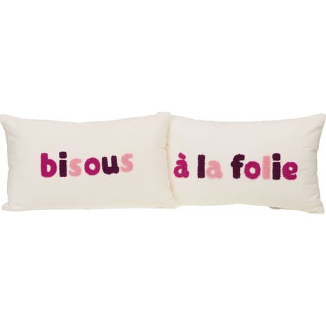 Amadeus - Coussin Bisous à la folie 30x50 cm (lot de 2) (1/2)