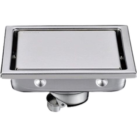 Siphon de sol en acier inoxydable - caniveau de salle de bain - siphon de sol carré encastré (1/5)