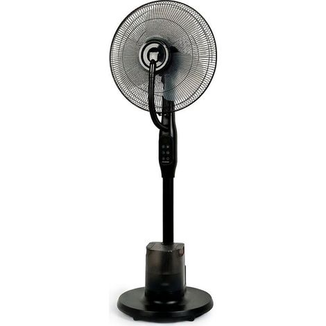 Ventilateur sur pied avec nébuliseur 3 intensités, télécommande, panneau tactile, 3 vitesses, 3 modes, oscillant 80º, minuterie, roues, moteur cuivre, silencieux, 90 W (1/5)