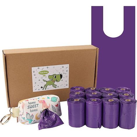 12 Rouleaux De Sacs Biodgradables Pour Gilet D'animaux De Compagnie - Violet, Avec Des Rouleaux De Sacs Pour Dchets D'animaux De Compagnie, Des Sa (1/5)