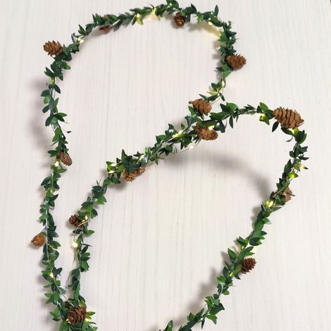 Confezione di ghirlande a LED naturali e accoglienti - 2 ghirlande da 1,9 m