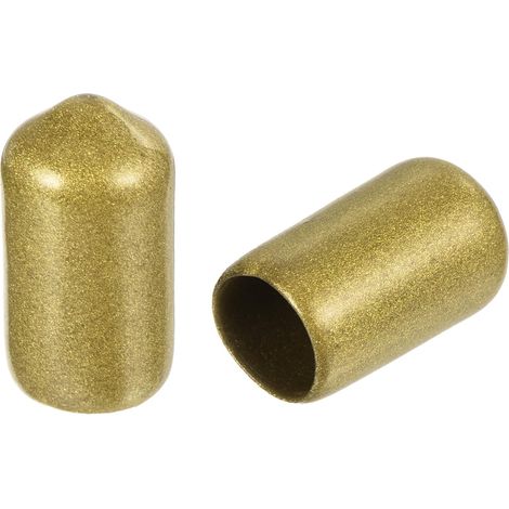 50pcs Embouts en Caoutchouc, 9 mm ID Vis Filetage Protecteur en PVC pour Vis Embouts de Protection Flexible pour Tube Métallique, Câbles, Fils, Tige, Écrou et Cache Boulon, Or (1/5)