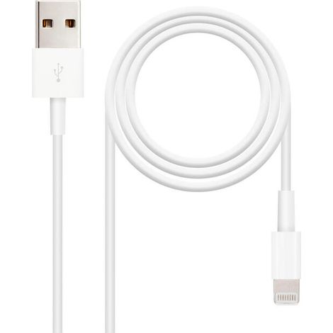 Cable Lightning NANOCABLE 10.10.0402 (1 m) Blanco 2 m (1 unidad)