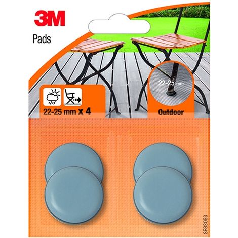 3M - 4 PATTINI SCIVOLATORI PER ESTERNI D. 22-25MM (1/3)