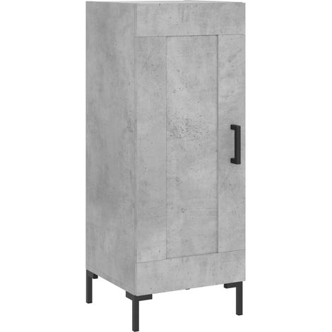 Aparador buffet cómoda mueble mueble de almacenaje organizador cocina salón salón 34,5 x 34 x 90 cm madera contrachapada gris 020031878