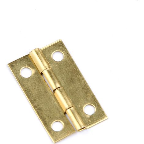 Petites charnières miniatures, lot de 20, connecteurs pour portes, tiroirs et commodes, charnières métalliques pour boîtes à bijoux en bois doré (12