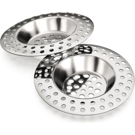 Filtre evier 14g, Lot de 2, pour Tous Les DRAINS, Filtre evier Cuisine, Filtre évier, Grille a evier, bonde Baignoire, Filtre Douche, Grille evier Cuisine, bonde lavabo, bonde Douche (1/4)