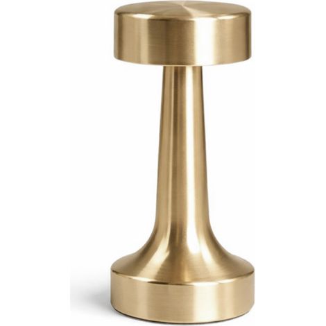 Tischlampe Kabellos Wiederaufladbar LED – Touch-Steuerung – Modernes Metall-Design – Azura Gold