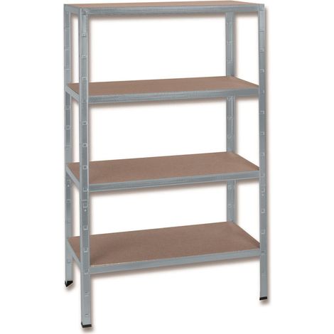 SCHULTE Regalwelt Rayonnage pour charges lourdes avec 4 étagères en bois, capacité de charge par niveau env. 175 kg, 180x90x40 cm (HxLxP), galvanisé, rayonnage de stockage, rayonnage de cave, rayonnag (1/3)