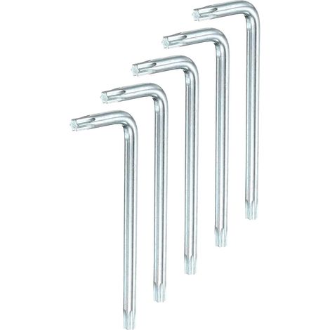 5 Pcs T30 Sécurité Anti Sabotage Torx Étoile Clé Bit Blanc (1/5)