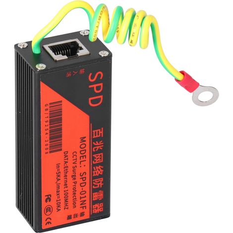 Protection contre les surtensions et la foudre pour vidéosurveillance, parafoudre réseau RJ45, protecteur de foudre (1/5)