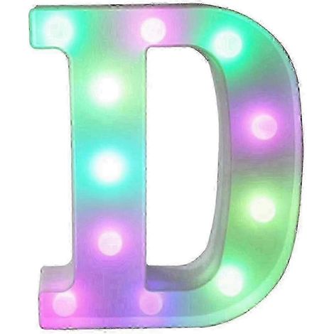 Lettres lumineuses LED colorées avec télécommande, initiales lumineuses pour bar et fête, décoration pour la maison - 25-26 pouces (1/5)
