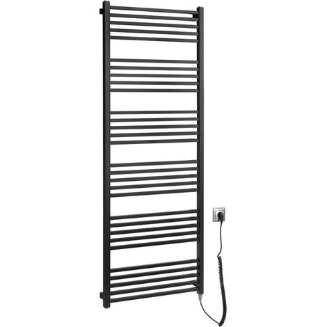 Sapho Metro-E - Elemento calefactor 60x162 cm, 800 W, negro mate ME616B (1/3)
