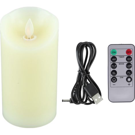 Bougies LED rechargeables, simulation de bougie dansante romantique sans flamme, haute luminosité, avec télécommande